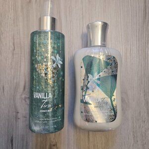Bath & Body Works Vanilla Tini Shimmer Mist & Body Lotion 8 oz  - Brand New